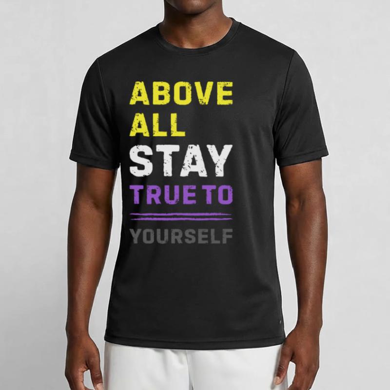 Nonbinary Pride Statement Non Binary Enby LGBTQ Men's Functional T-Shirt