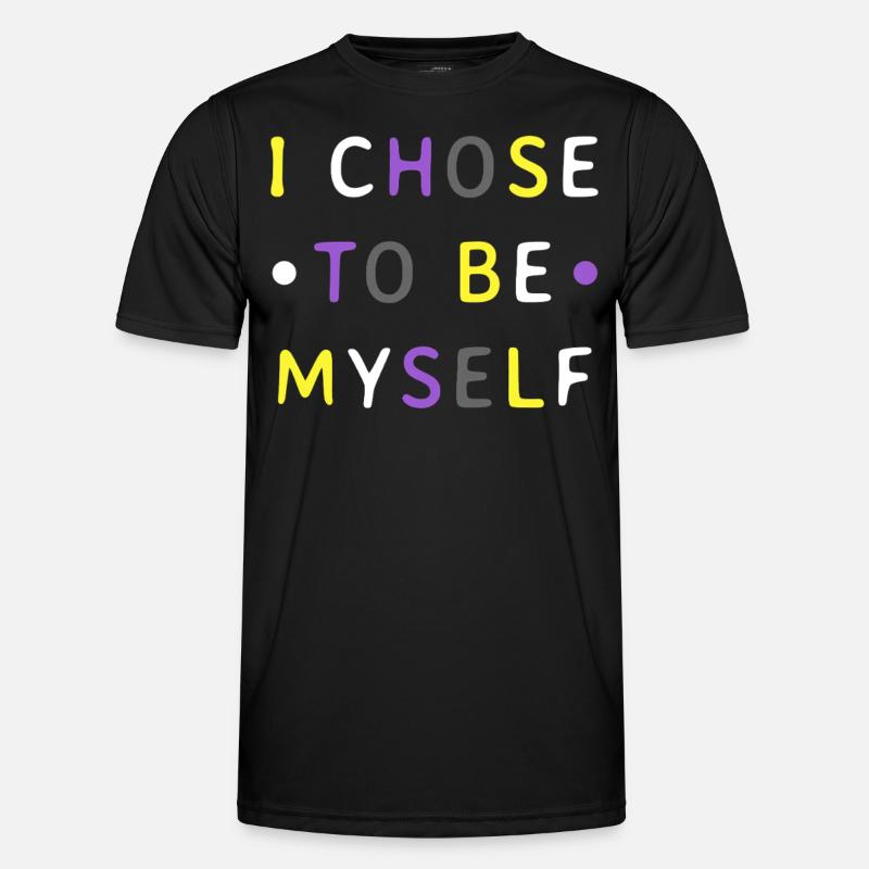Nonbinary Pride Enby LGBTQ Eigene Entscheidung Männer Funktions-T-Shirt
