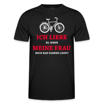 Ich Liebe Meine Frau Radfahrer - Männer Funktions-T-Shirt - Schwarz - Vorne - AI Model Male 178 dark (178cm)