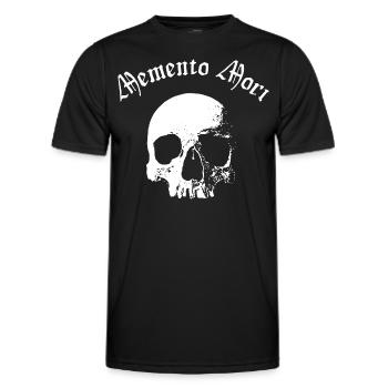 Memento Mori Gothic Skull - Männer Funktions-T-Shirt - Schwarz - Vorne - AI Model Male 178 dark (178cm)