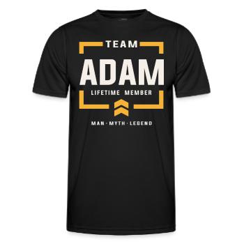 Team Adam Lifetime Member Funny Name Adam - Men's Functional T-Shirt - black - Front - AI Model Male 178 dark (178cm)