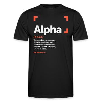 Alpha Definition Personalisierter Name Alpha - Männer Funktions-T-Shirt - Schwarz - Vorne - AI Model Male 178 dark (178cm)