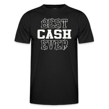 Bestes Bargeld aller Zeiten Personalisierter Name Bargeld - Männer Funktions-T-Shirt - Schwarz - Vorne - AI Model Male 178 dark (178cm)