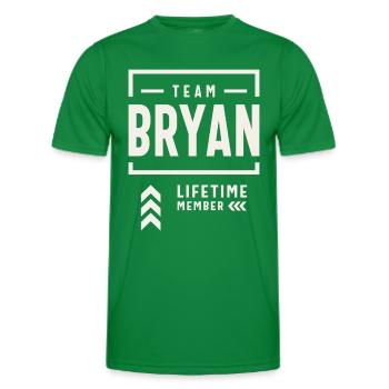 Team Bryan Lebenslanges Mitglied Lustiger Name Bryan - Männer Funktions-T-Shirt - Kelly Green - Vorne - AI Model Male 178 dark (178cm)