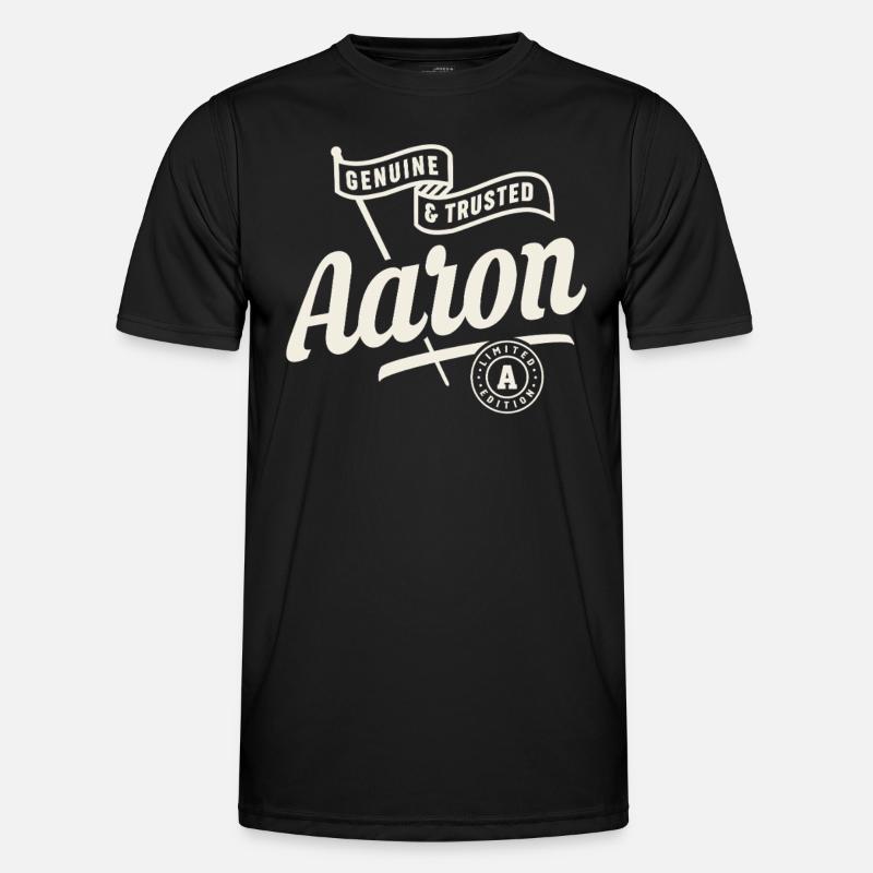 Aaron Name Custom - Aaron - Men's Functional T-Shirt - black