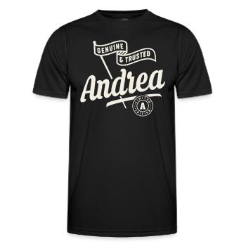 Andrea Name Custom - Andrea - Men's Functional T-Shirt - black - Front - AI Model Male 178 dark (178cm)