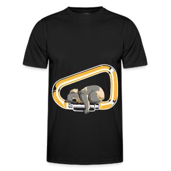 Koala Karabiner Klettertier Niedlich Bouldern - Männer Funktions-T-Shirt - Schwarz - Vorne - AI Model Male 178 dark (178cm)