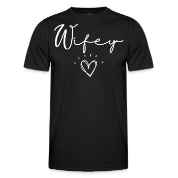 Ehefrau - Männer Funktions-T-Shirt - Schwarz - Vorne - AI Model Male 178 dark (178cm)
