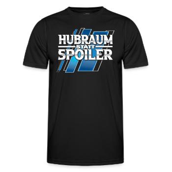 Hubraum statt Spoiler - Motorsport - Männer Funktions-T-Shirt - Schwarz - Vorne - AI Model Male 178 dark (178cm)