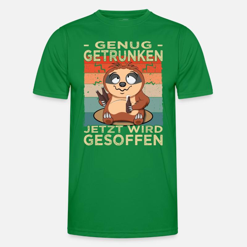 Genug getrunken - Saufen - Biertrinker Männer Funktions-T-Shirt