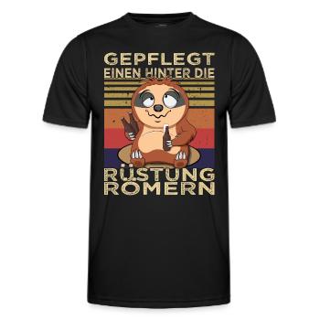 Biertrinker Spruch - Saufen - Männerabend - Männer Funktions-T-Shirt - Schwarz - Vorne - AI Model Male 178 dark (178cm)