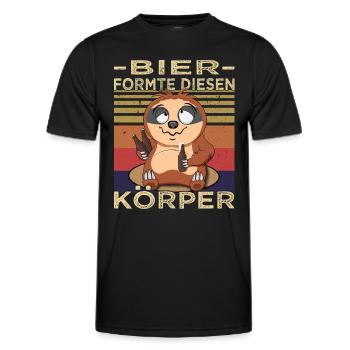 Biertrinker Spruch - Saufen - Männerabend - Männer Funktions-T-Shirt - Schwarz - Vorne - AI Model Male 178 dark (178cm)