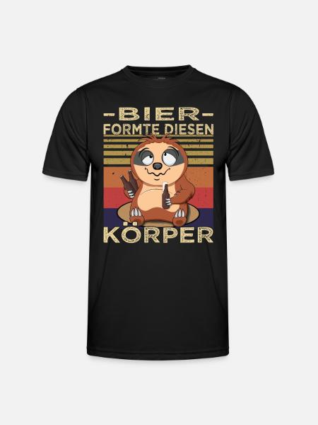 Biertrinker Spruch - Saufen - Männerabend - Männer Funktions-T-Shirt - Schwarz