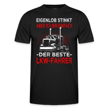 Ich bin einfach der beste Lkw Fahrer - Trucker - Männer Funktions-T-Shirt - Schwarz - Vorne - AI Model Male 178 dark (178cm)