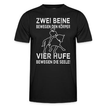 Pferdemädchen Dressurreiten Dressurpferd & Reiter - Männer Funktions-T-Shirt - Schwarz - Vorne - AI Model Male 178 dark (178cm)