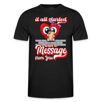 Valentine's Day - Anniversary - Carnival - Men's Functional T-Shirt - black - Front - AI Model Male 178 dark (178cm)