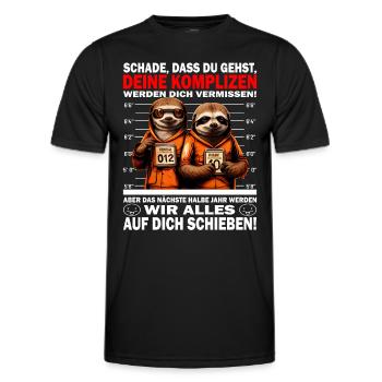 Werden dich vermissen - Jobwechsel - Männer Funktions-T-Shirt - Schwarz - Vorne - AI Model Male 178 dark (178cm)