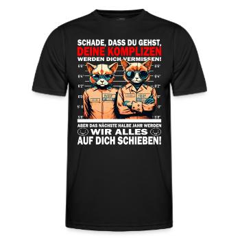 Werden dich vermissen - Jobwechsel - Männer Funktions-T-Shirt - Schwarz - Vorne - AI Model Male 178 dark (178cm)