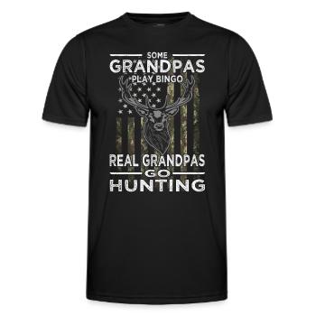 Buck Deer Hunting American Camouflage - T-shirt sport Homme - noir - Devant - AI Model Male 178 dark (178cm)