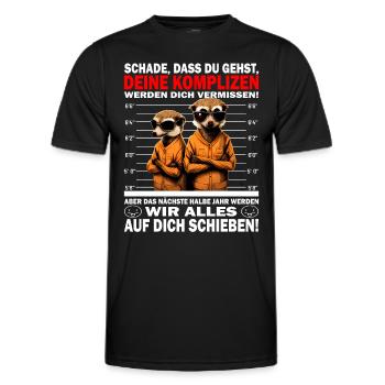 Werden dich vermissen - Jobwechsel - Männer Funktions-T-Shirt - Schwarz - Vorne - AI Model Male 178 dark (178cm)