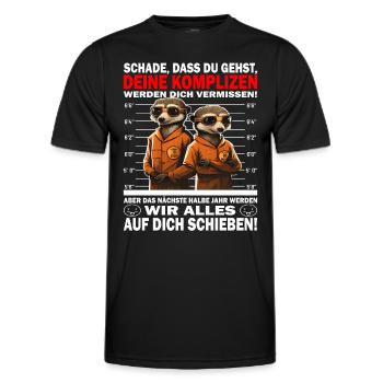 Werden dich vermissen - Jobwechsel - Männer Funktions-T-Shirt - Schwarz - Vorne - AI Model Male 178 dark (178cm)