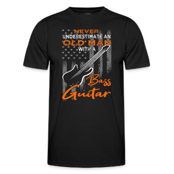 Bass player - guitar - guitarist - Men's Functional T-Shirt - black - Front - AI Model Male 178 dark (178cm)