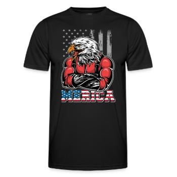 Merica | 4th of july - Men's Functional T-Shirt - black - Front - AI Model Male 178 dark (178cm)