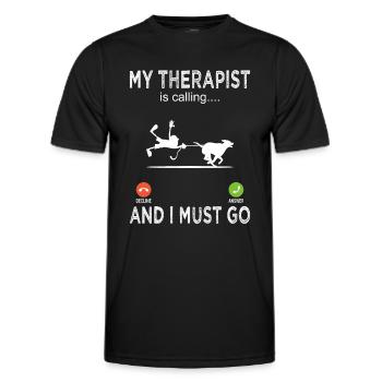 Propriétaires de chiens - Propriétaires de chiens - Amoureux des chiens - T-shirt sport Homme - noir - Devant - AI Model Male 178 dark (178cm)
