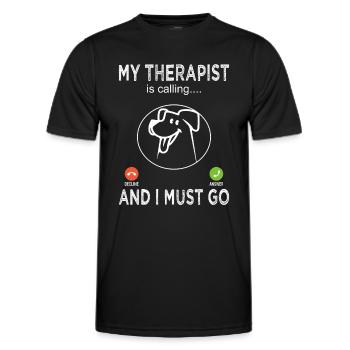 Propriétaires de chiens - Propriétaires de chiens - Amoureux des chiens - T-shirt sport Homme - noir - Devant - AI Model Male 178 dark (178cm)