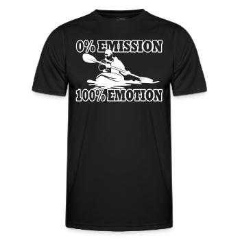 Kajak - Kajakfahrer - Kanu - Paddelboot - Männer Funktions-T-Shirt - Schwarz - Vorne - AI Model Male 178 dark (178cm)