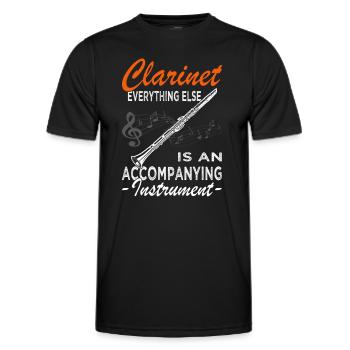 Clarinet - Clarinetist - Orchestra - Men's Functional T-Shirt - black - Front - AI Model Male 178 dark (178cm)