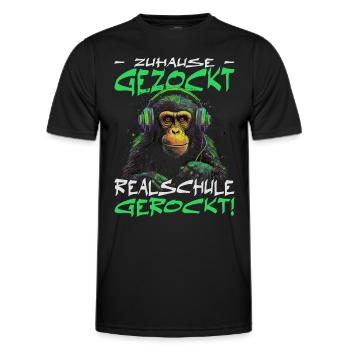 Realschule bestanden - Schulabschluss - Männer Funktions-T-Shirt - Schwarz - Vorne - AI Model Male 178 dark (178cm)
