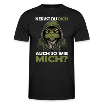 Guten Morgen - sarkastischer ironischer Bürohumor - Männer Funktions-T-Shirt - Schwarz - Vorne - AI Model Male 178 dark (178cm)