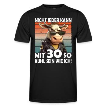 Nicht jeder kann mit 30 Jahren | 30. Geburtstag - Männer Funktions-T-Shirt - Schwarz - Vorne - AI Model Male 178 dark (178cm)