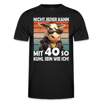 Nicht jeder kann mit 40 Jahren | 40. Geburtstag - Männer Funktions-T-Shirt - Schwarz - Vorne - AI Model Male 178 dark (178cm)