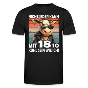 Nicht jeder kann mit 18 Jahren | 18. Geburtstag - Männer Funktions-T-Shirt - Schwarz - Vorne - AI Model Male 178 dark (178cm)