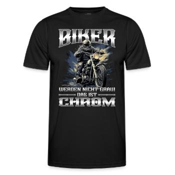 Biker werden nicht grau | Motorradfahrer & Biker - Männer Funktions-T-Shirt - Schwarz - Vorne - AI Model Male 178 dark (178cm)