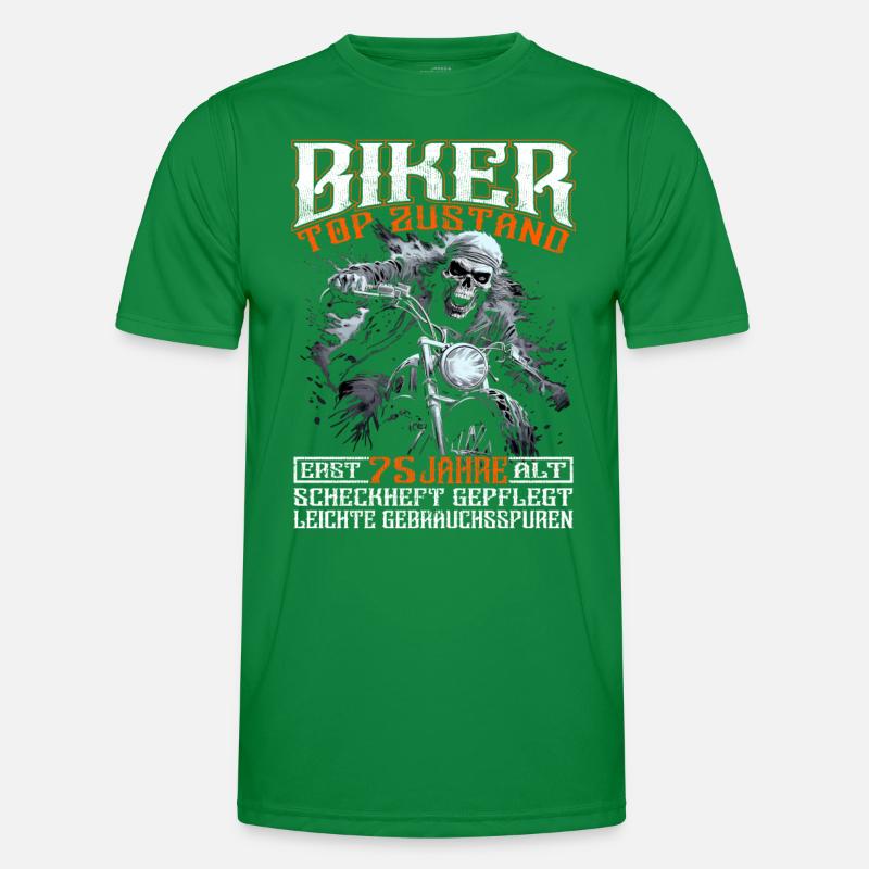 Motorradfahrer & Biker 75. Geburtstag Männer Funktions-T-Shirt