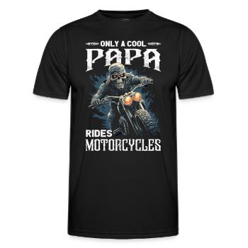 Dictons de motocyclistes | Moto & Motard - T-shirt sport Homme - noir - Devant - AI Model Male 178 dark (178cm)