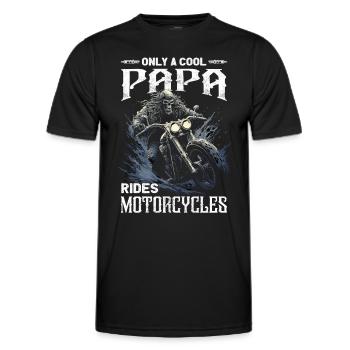 Dictons de motocyclistes | Moto & Motard - T-shirt sport Homme - noir - Devant - AI Model Male 178 dark (178cm)