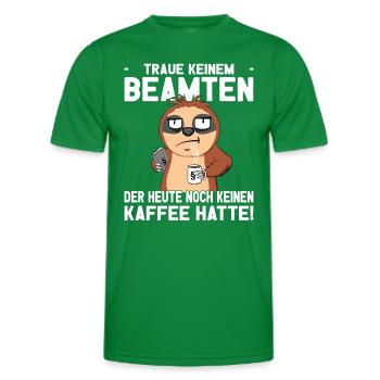 Beamtensprüche - öffentlicher Dienst - Faultier - Männer Funktions-T-Shirt - Kelly Green - Vorne - AI Model Male 178 dark (178cm)