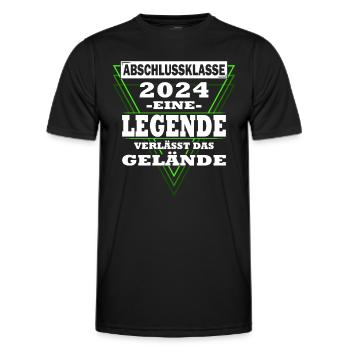 Schulabschluss | Abschlussklasse 2024 | Schüler - Männer Funktions-T-Shirt - Schwarz - Vorne - AI Model Male 178 dark (178cm)