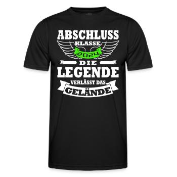 Abschlussklasse 2024 | Schulabschluss | Schüler - Männer Funktions-T-Shirt - Schwarz - Vorne - AI Model Male 178 dark (178cm)
