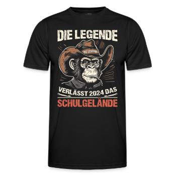 Abschlussklasse 2024 | Schulabschluss | Schüler - Männer Funktions-T-Shirt - Schwarz - Vorne - AI Model Male 178 dark (178cm)