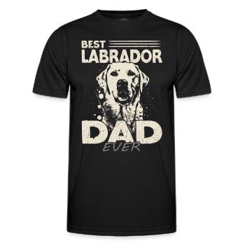Best Labrador Dad ever | Labrador Retriever - Männer Funktions-T-Shirt - Schwarz - Vorne - AI Model Male 178 dark (178cm)