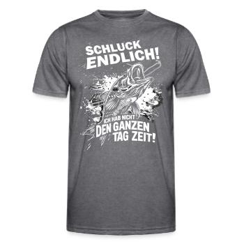 Angler - Fischer - Sportfischer - Angeln - Männer Funktions-T-Shirt - dunkle Melange  - Vorne - AI Model Male 178 dark (178cm)