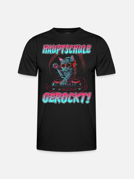 Abschlussklasse | Quali | Hauptschule gerockt - Männer Funktions-T-Shirt - Schwarz