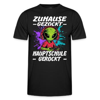 Schulabschluss Hauptschule gerockt | Quali - Männer Funktions-T-Shirt - Schwarz - Vorne - AI Model Male 178 dark (178cm)
