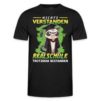 Abschlussklasse Schulabschluss Realschule - Männer Funktions-T-Shirt - Schwarz - Vorne - AI Model Male 178 dark (178cm)