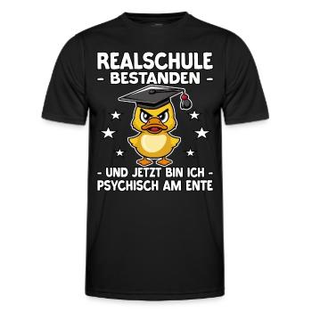Abschlussklasse Schulabschluss Realschule - Männer Funktions-T-Shirt - Schwarz - Vorne - AI Model Male 178 dark (178cm)